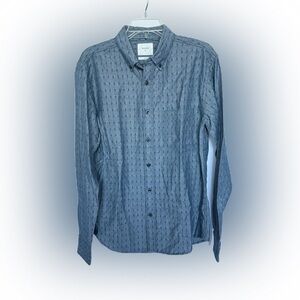 Billy Reid Diamond Donny Tuscumbia Shirt Button Down Chambray Blue NWT
